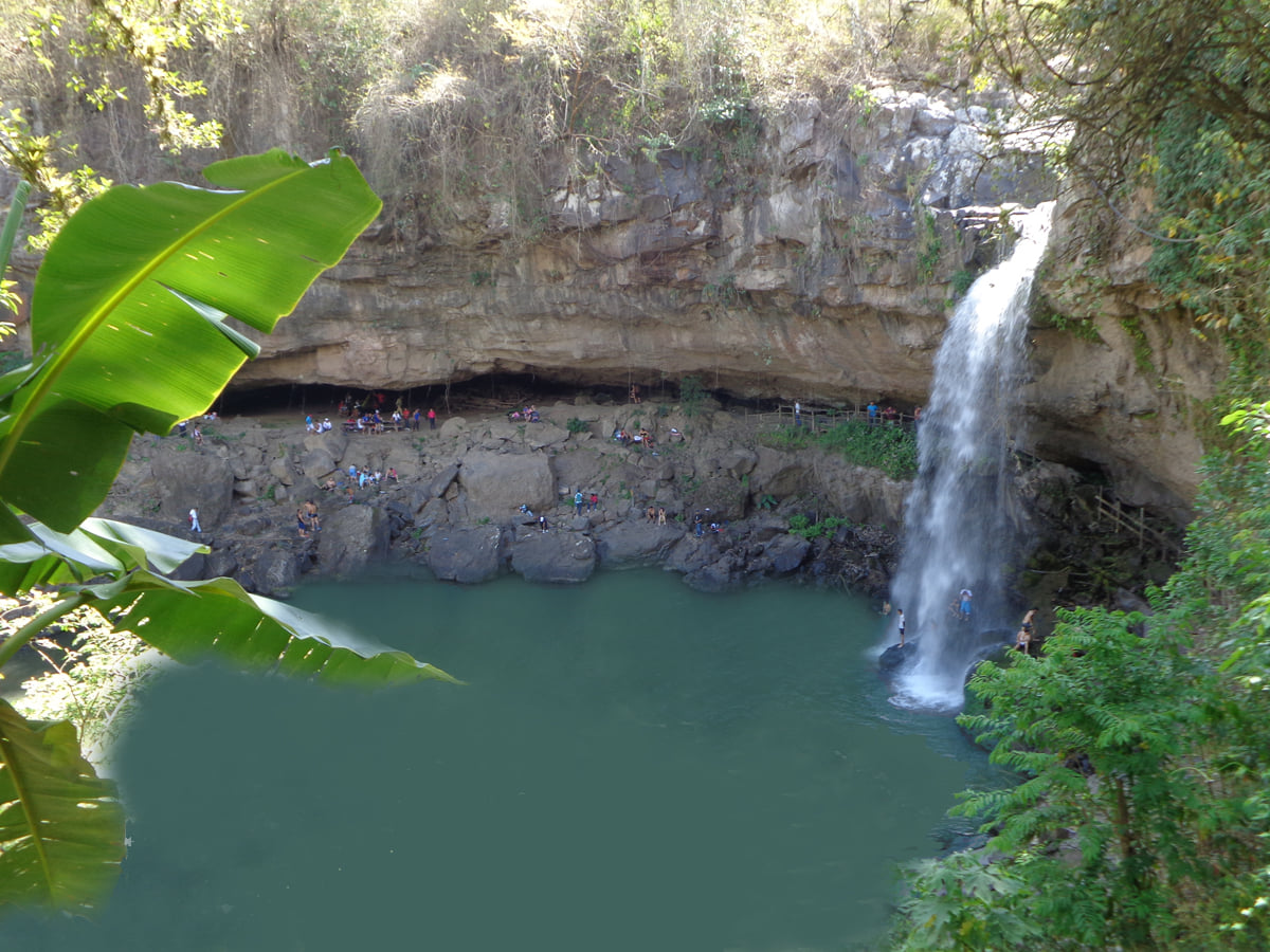 Cascada Santa Emilia con aguas cristalinas en Matagalpa